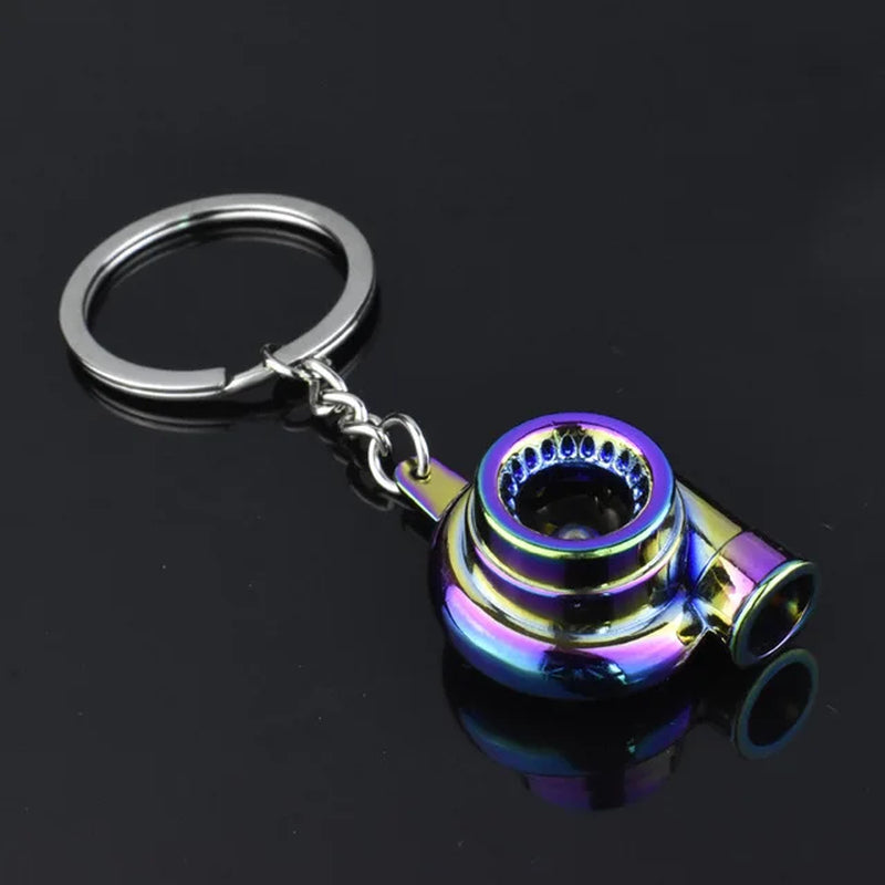 Spinning Turbo Keychain – Mini Turbine Key Ring for Car Enthusiasts