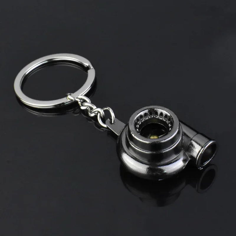 Spinning Turbo Keychain – Mini Turbine Key Ring for Car Enthusiasts