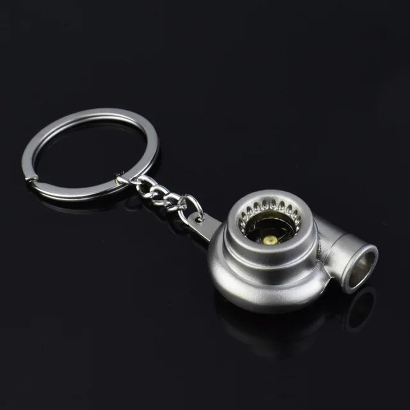 Spinning Turbo Keychain – Mini Turbine Key Ring for Car Enthusiasts