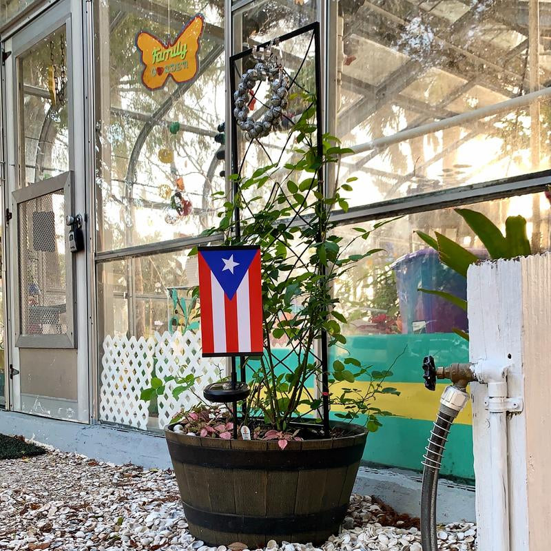 Puerto Rico Solar Flag: The Coquí's Spirit for Your Garden!