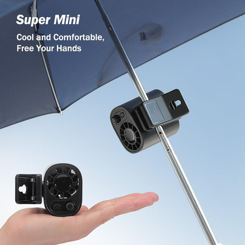 JOYTUTUS Car Clip Fan with LED Display – 360° Rotation, 100-Speed USB Rechargeable