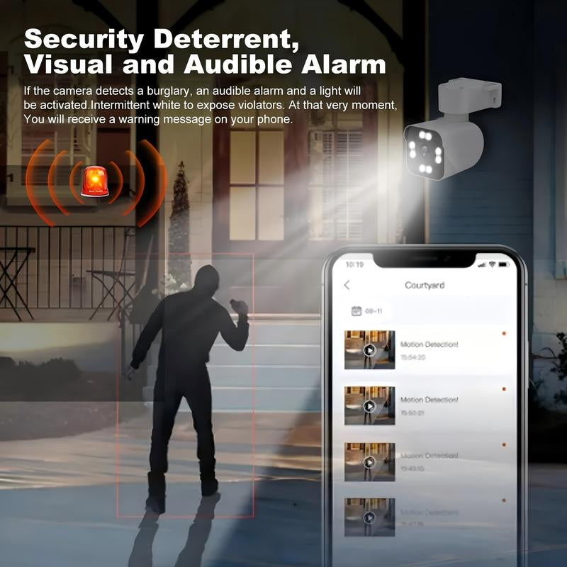 2K Wireless Outdoor Security Camera with Pan/Tilt & Full Color Night Vision – Smart WiFi, Motion Detection & Two-Way Audio