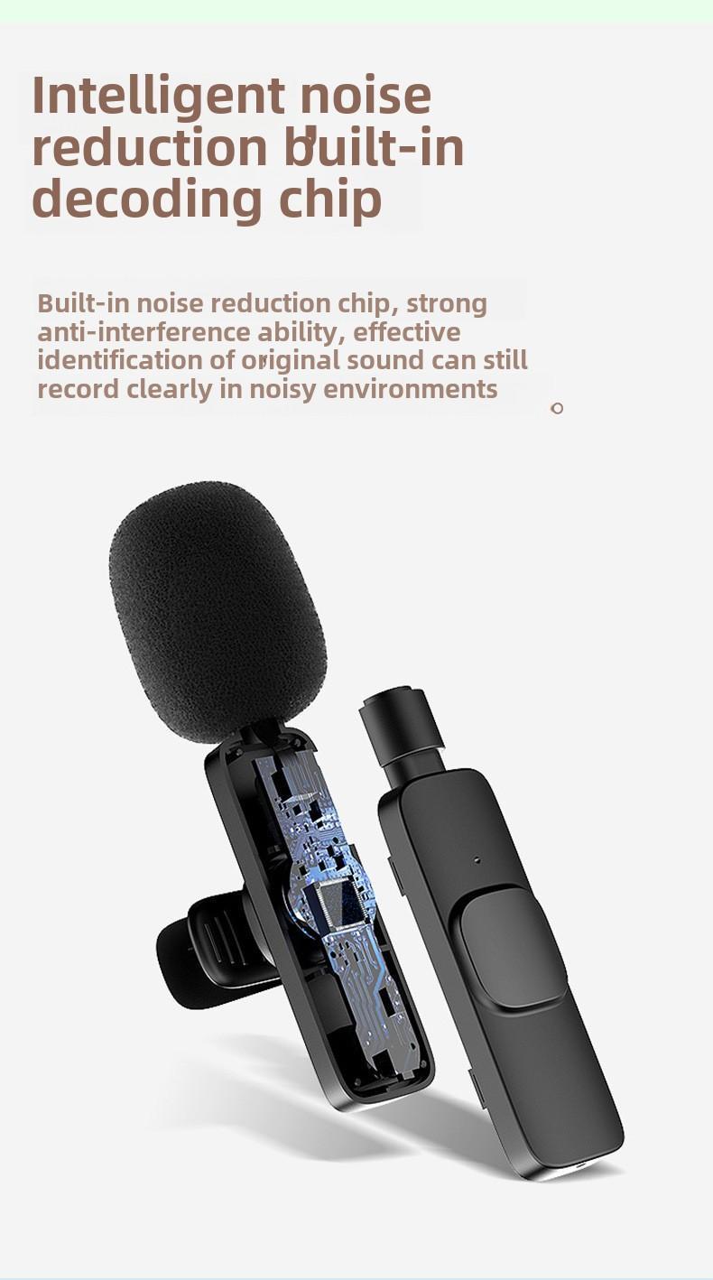 2-Pack Wireless Mini Microphones for iPhone, iPad & Android