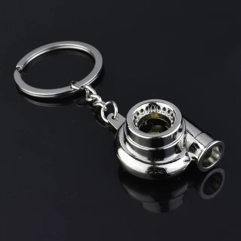 Spinning Turbo Keychain – Mini Turbine Key Ring for Car Enthusiasts