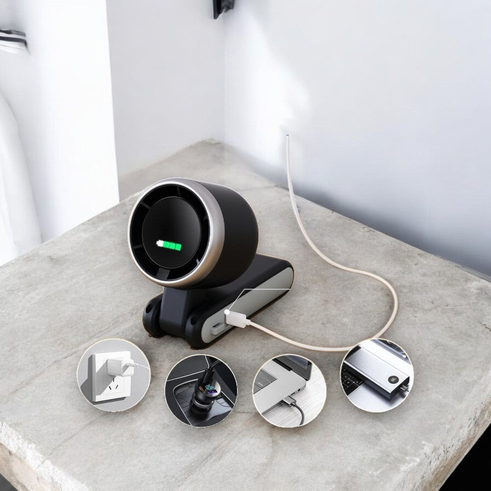 Portable Turbo Fan: 5-Speed, 10-Hr Battery, 3-in-1