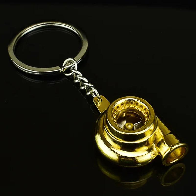 Spinning Turbo Keychain – Mini Turbine Key Ring for Car Enthusiasts