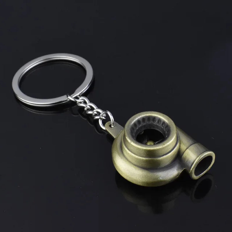 Spinning Turbo Keychain – Mini Turbine Key Ring for Car Enthusiasts