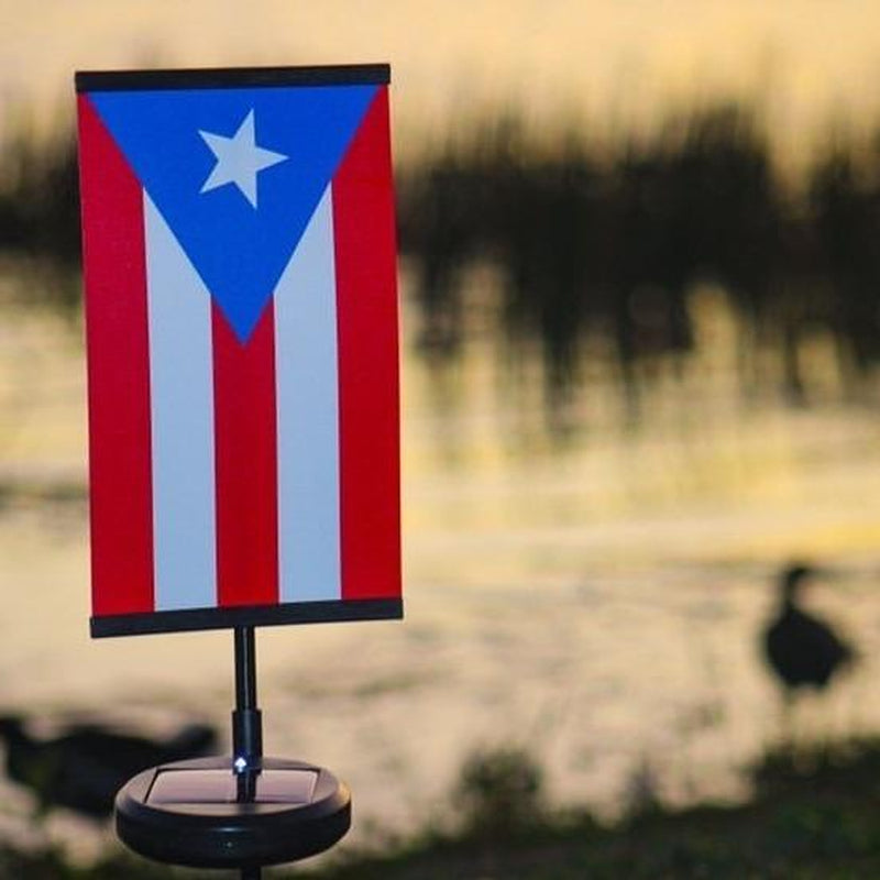 Puerto Rico Solar Flag: The Coquí's Spirit for Your Garden!