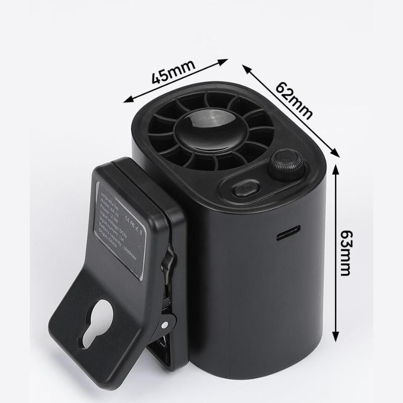 JOYTUTUS Car Clip Fan with LED Display – 360° Rotation, 100-Speed USB Rechargeable