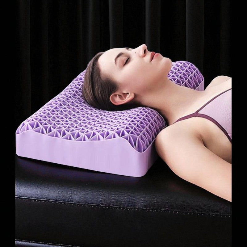 H&D Elastic Pillow: Pain Relief, Breathable Grid & Ergonomic Design